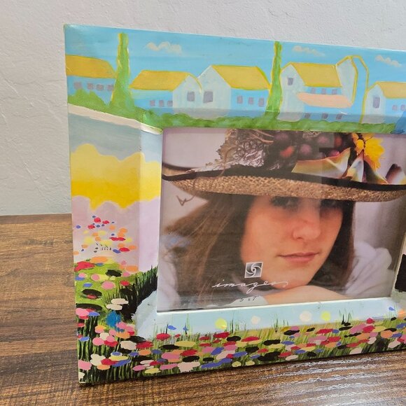 Hand-Painted Floral & Landscape 5x7 Picture Frame By Images - Picture 4 of 10